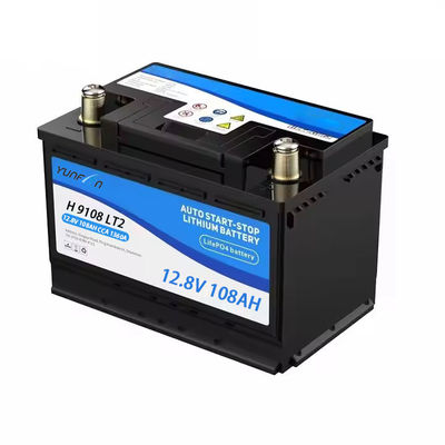 12.8V 108ah 1360CCA Batterie rechargeable Lifepo4 1382WH avec tension nominale BMS intégrée pour le démarrage et l'arrêt du moteur automobile