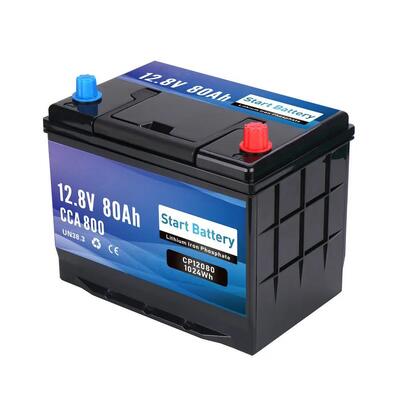 qualité Batterie de démarrage et décharge profonde LiFePO4 12V 80Ah 800CCA Bluetooth - Batterie lithium solaire marine pour camping-car hors réseau 1024Wh avec BMS intelligent usine