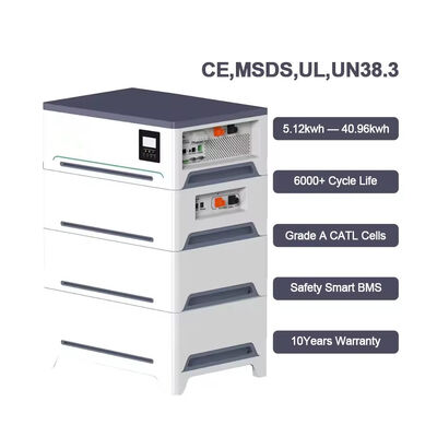 qualité YF Système de stockage d'énergie empilé tout-en-un 10,24 kWh Batterie solaire modulaire LiFePO4 et onduleur hybride de 5 kW pour la sauvegarde à domicile usine