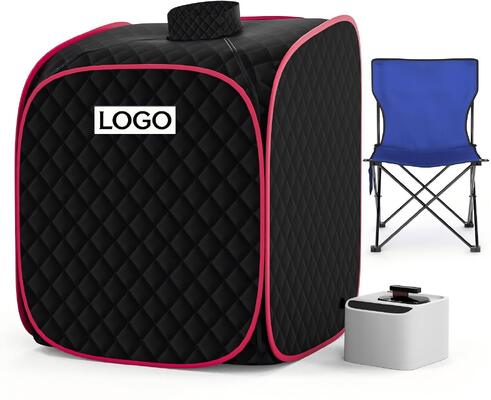 qualité Usine OEM ODM Direct Sauna Portable avec Chauffage Céramique Vente en Gros Spa Détox Maison avec Housse en Cuir PU et Chaise Pliante usine