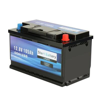 qualité 12.8V 105Ah haute manette LiFePO4 Batterie1344Wh 1200CCA pour le démarrage extrême et le cycle profond OEM ODM prêt pour les distributeurs en gros usine