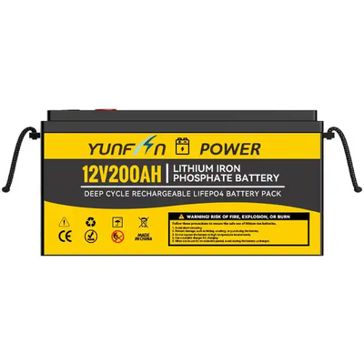 qualité Batterie LiFePO4 12 V 200 Ah, décharge de charge 0,5 C, batterie au lithium à cycle profond 12,8 V 2560 Wh avec BMS 5000 cycles, remplace l'acide au plomb pour camping-car solaire, alimentation de secours marine UPS usine