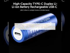 Batterie Li-ion 21700 TYPE-C haute capacité, rechargeable, cellule au lithium USB-C pour lampe de poche, appareils extérieurs et portables